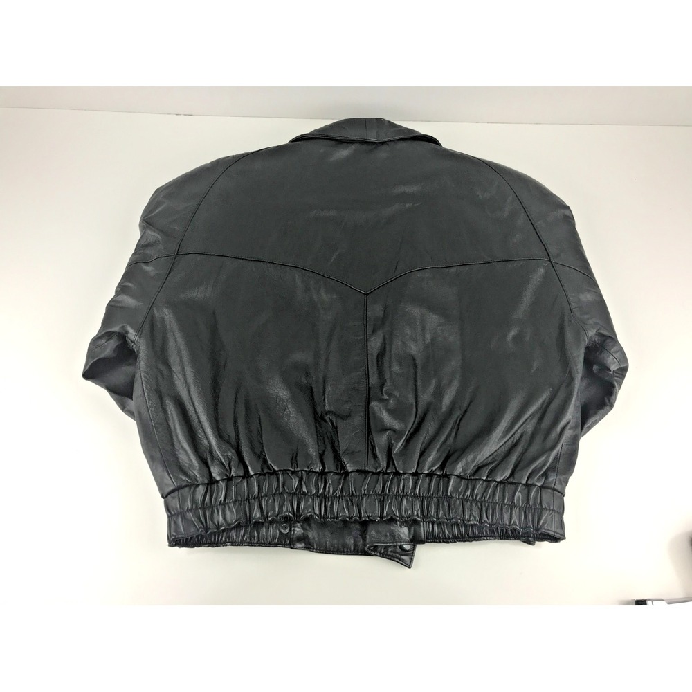 Evan Arpelli Womens Black Leather Long Sleeve Full Zip Motorcycle Jacket Size XS - Picture 6 of 13
